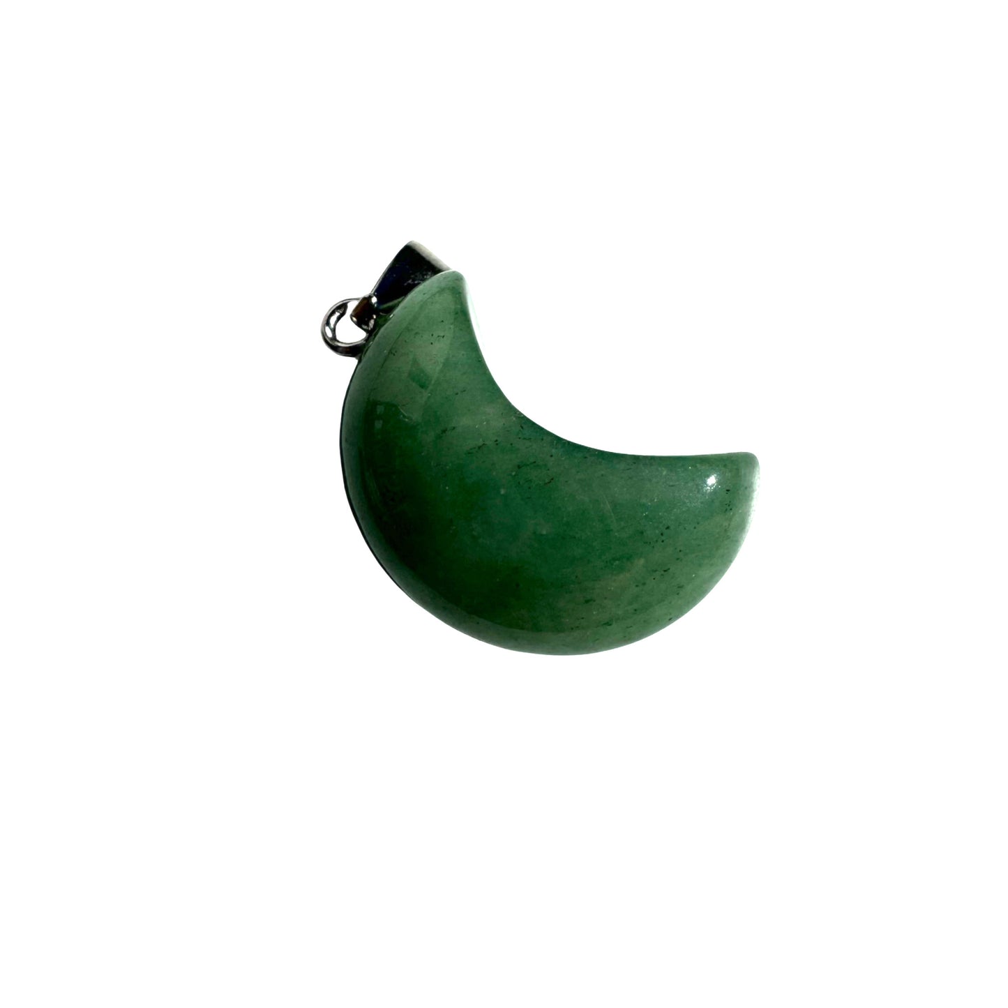 Gemstone Moon Pendant, Crystal Moon Pendant, Natural Crystal Moon Pendant