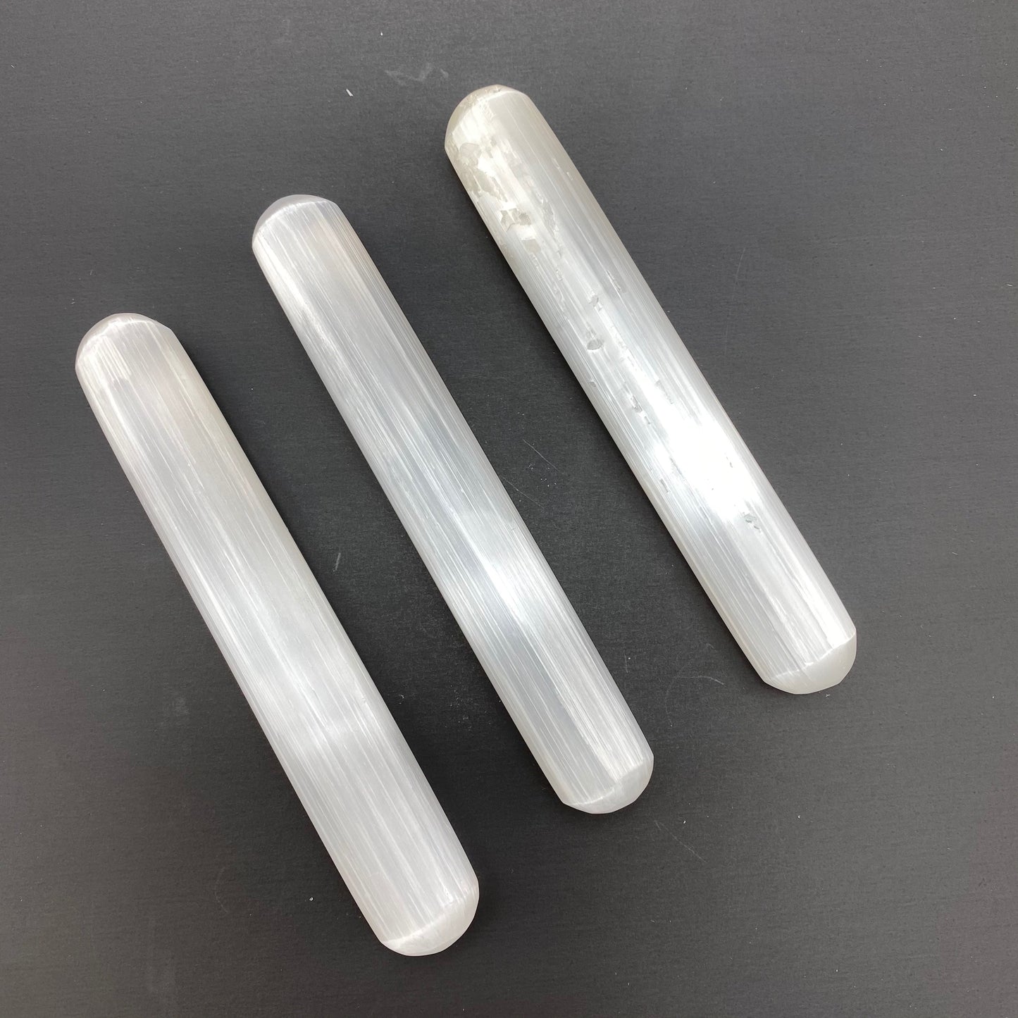 Smooth Selenite Wand, Long Selenite Massager, Selenite Massage Wand, Selenite Smooth Wand