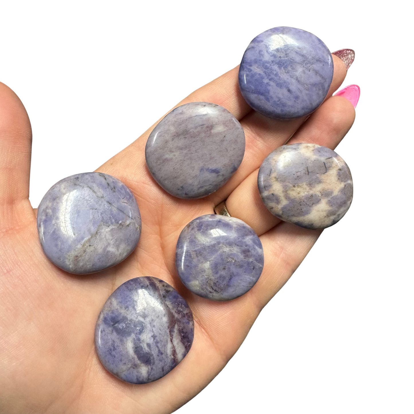 Gemstone Coin - Mini Crystal Worry Stone - Pocket Stone