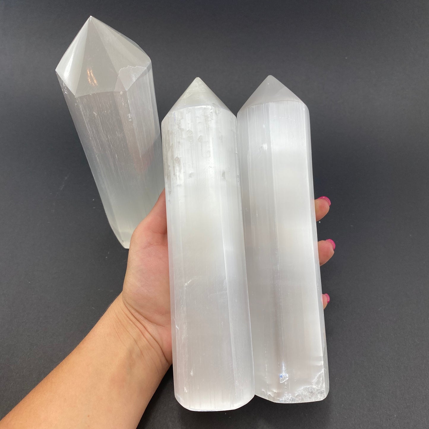 20cm Selenite Point, Polished Selenite Point, Large Selenite Point
