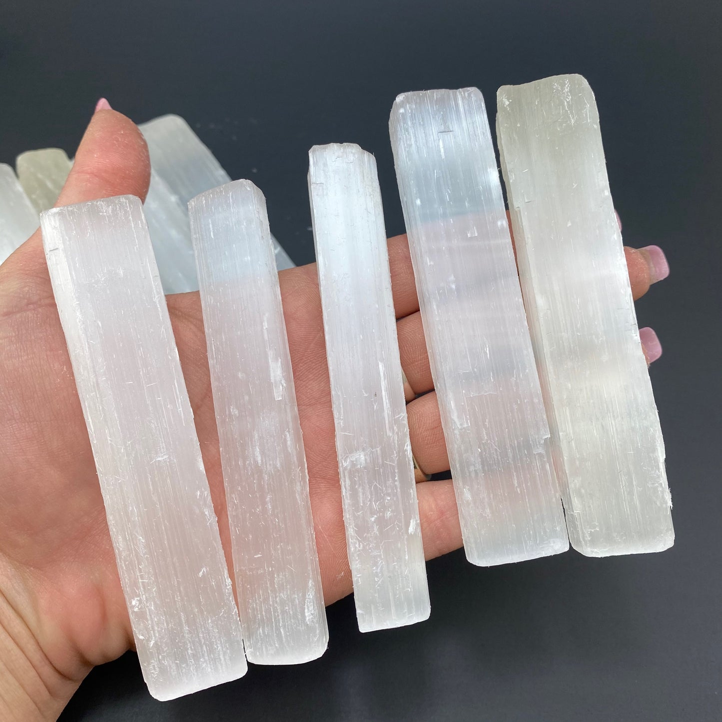 10cm Selenite Rough Stick, Selenite Stick, Raw Selenite, Rough Selenite, 10cm Selenite