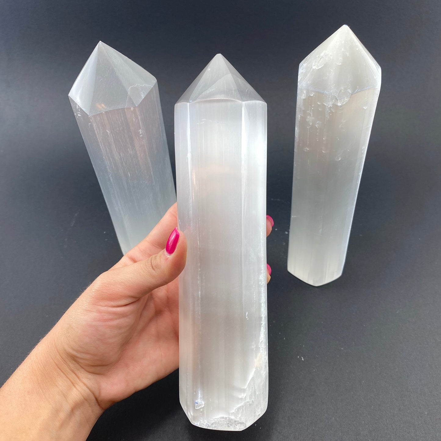 20cm Selenite Point, Polished Selenite Point, Large Selenite Point