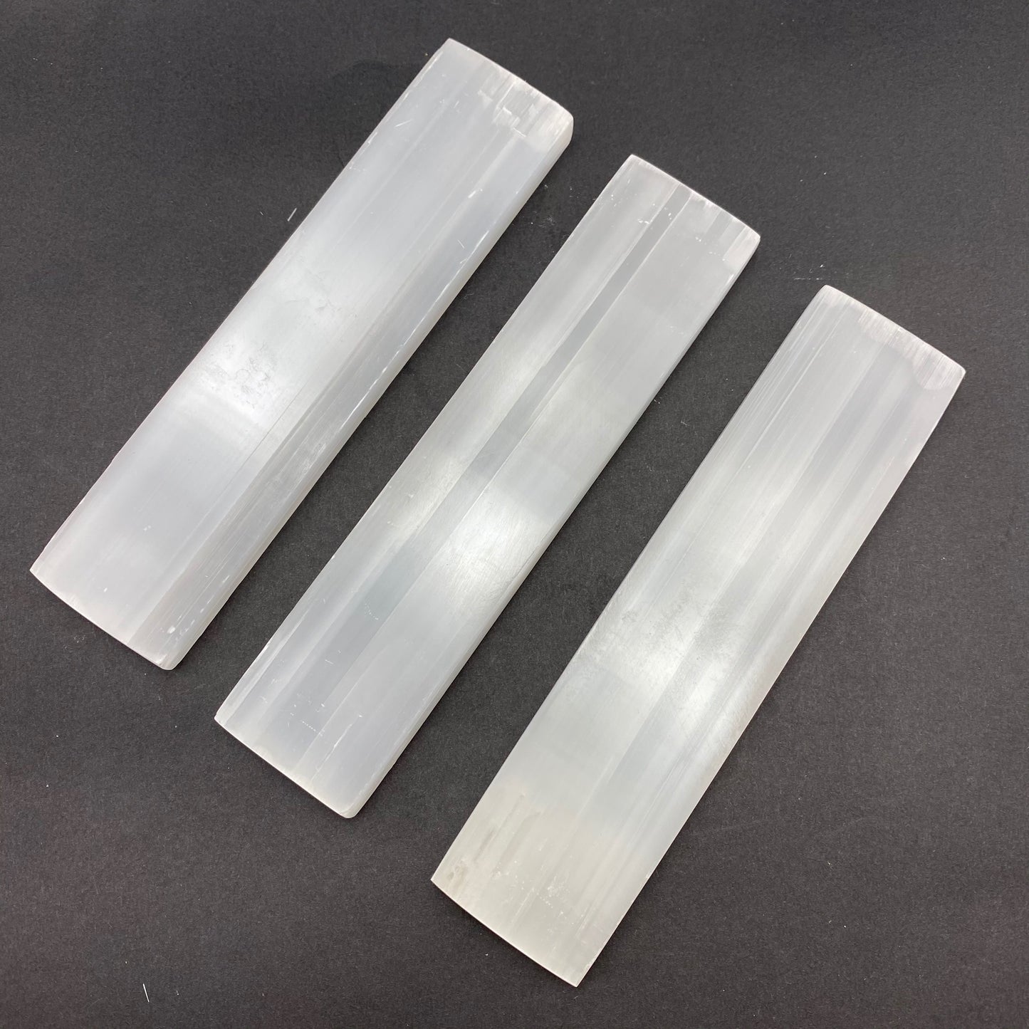15cm Selenite Bar, Flat Selenite Bar, Selenite Ruler, 15cm Selenite Ruler, Flat Selenite