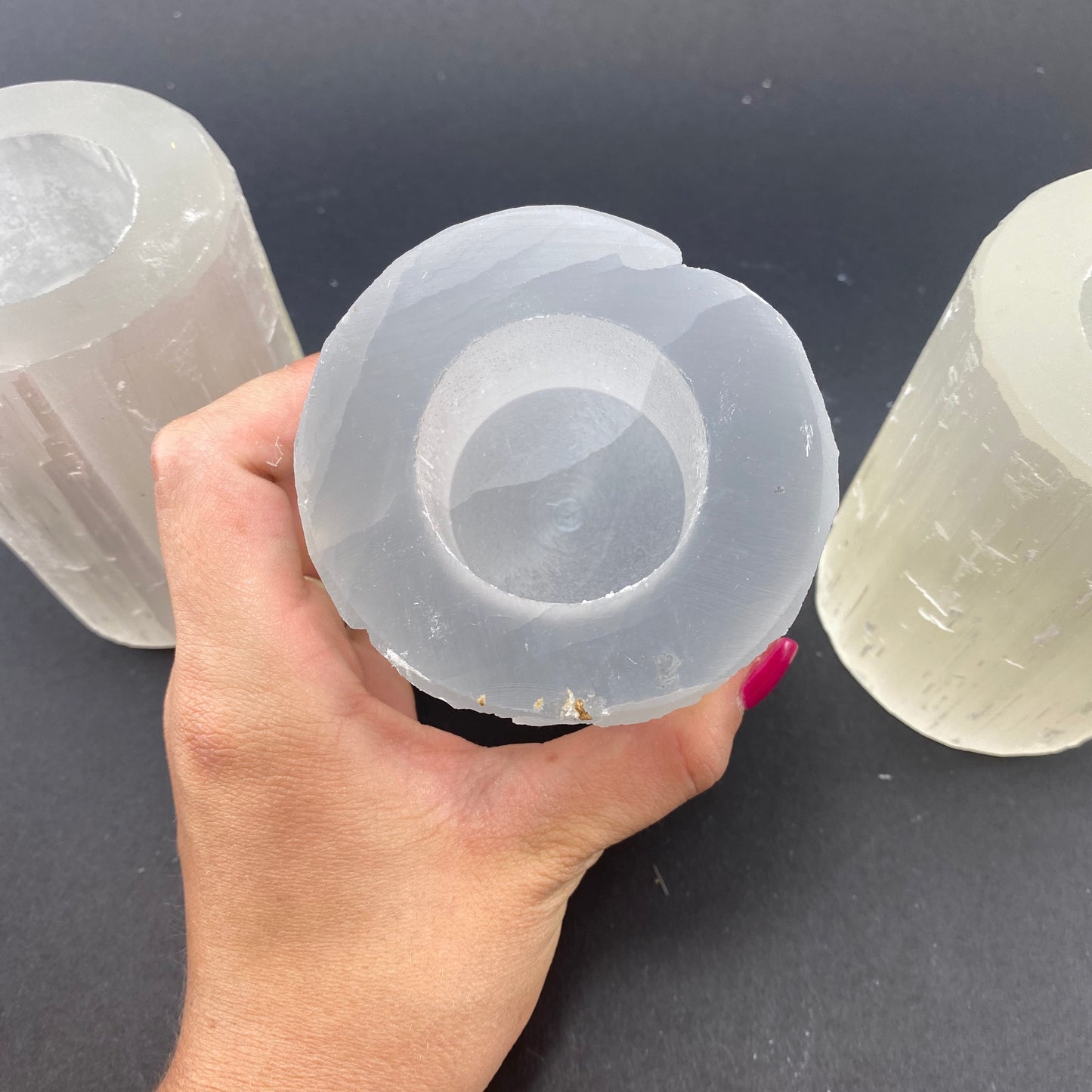 10cm Candle Holder, Selenite Candle Holder, Selenite Candle, Tea Light Holder