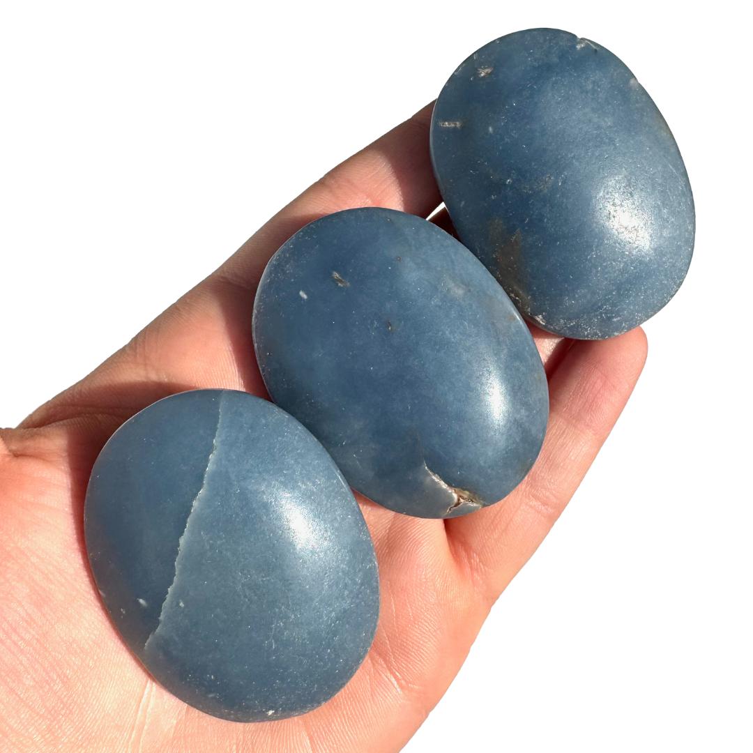 Angelite Palm Stone
