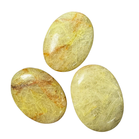 Golden Rutile Palm Stone