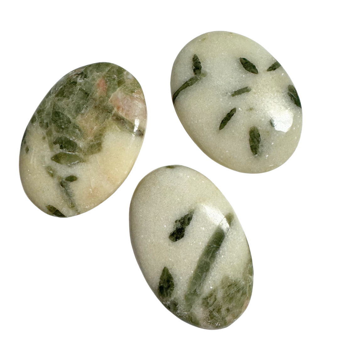 Green Tourmaline Palm Stone