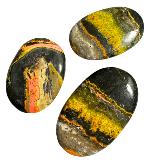 Bumblebee Jasper Palm Stone