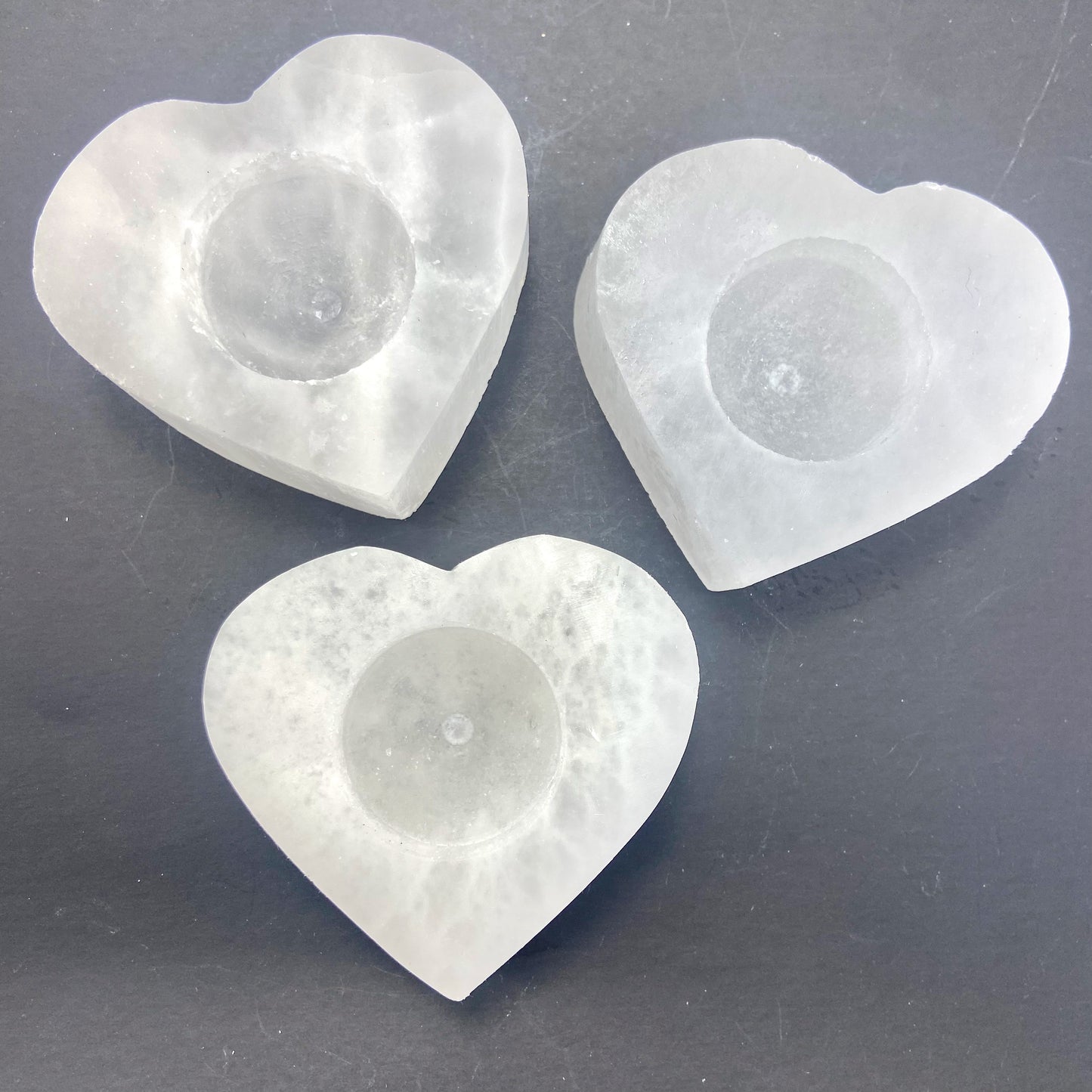 Selenite Heart Candle Holder, Satin Spar Candle Holder, Heart Tea Light Holder, Selenite Tea Light Holder