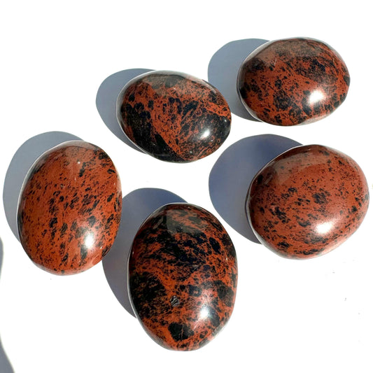 Mahogany Obsidian Palm Stone