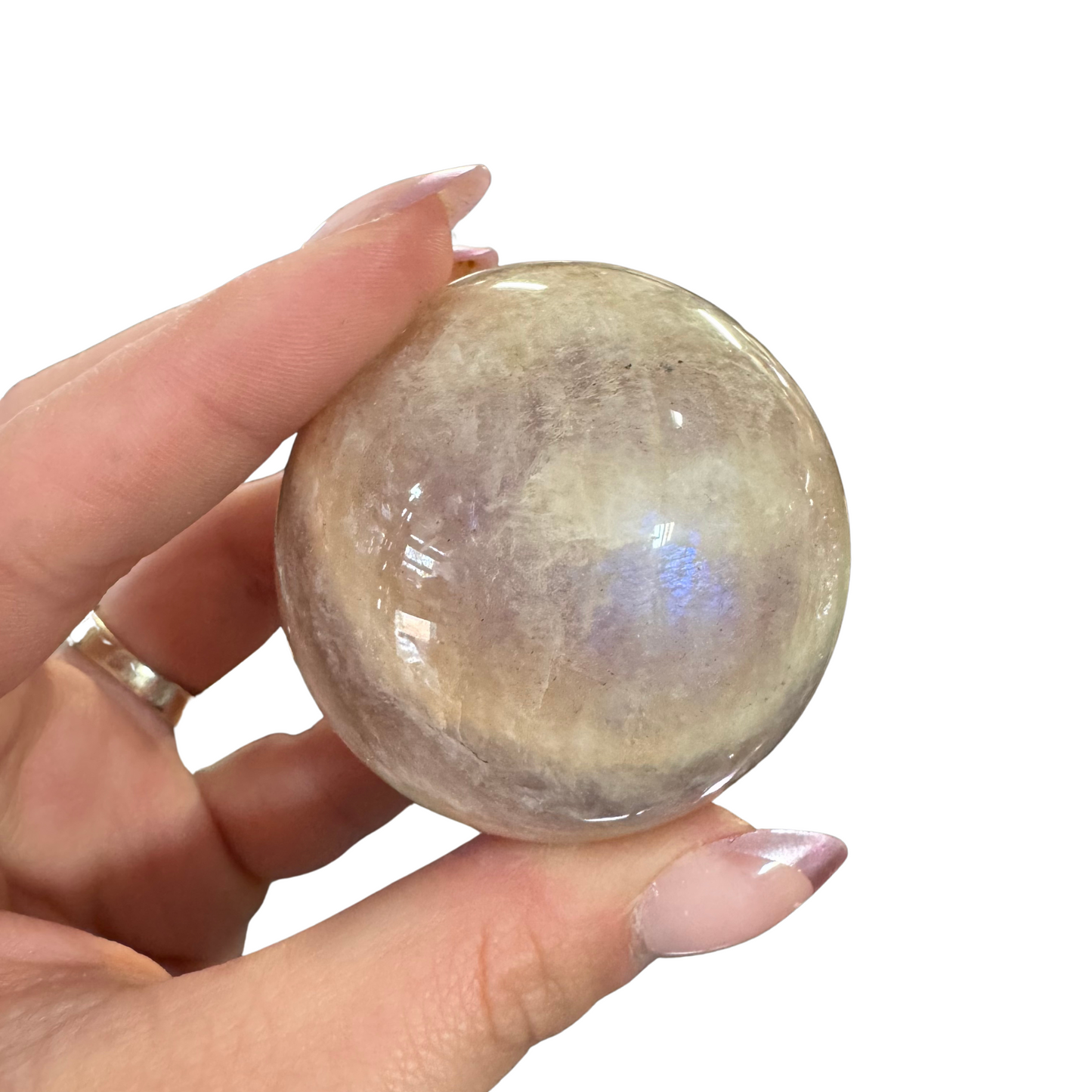 1lb Blue Flash Moonstone Spheres