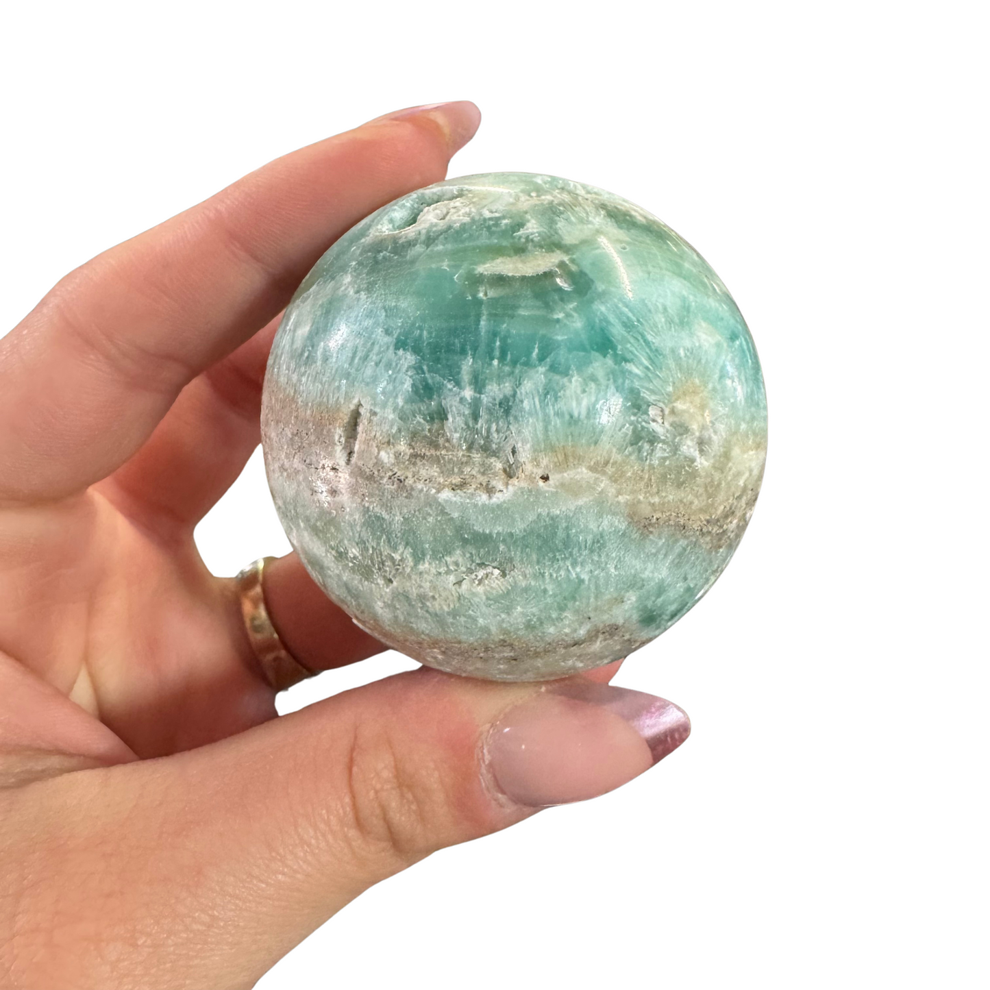 1lb Blue Aragonite Sphere