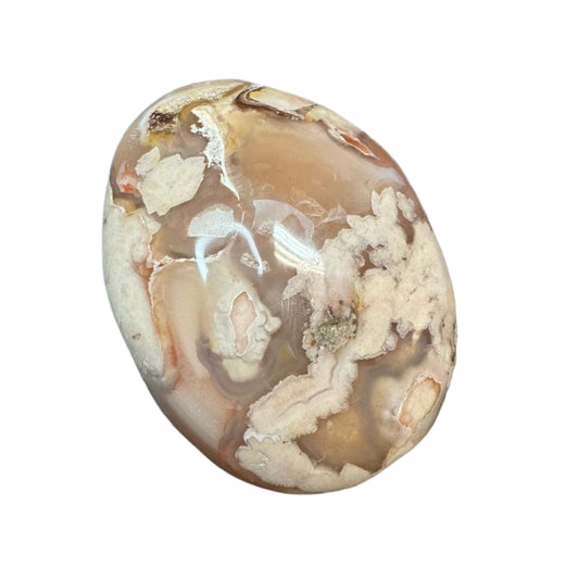 Flower Agate Palm Stone