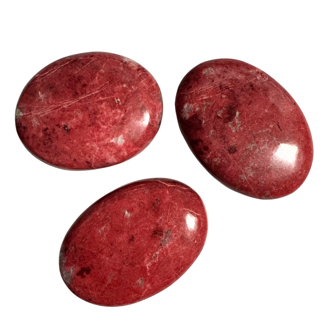 Thulite Palm Stone