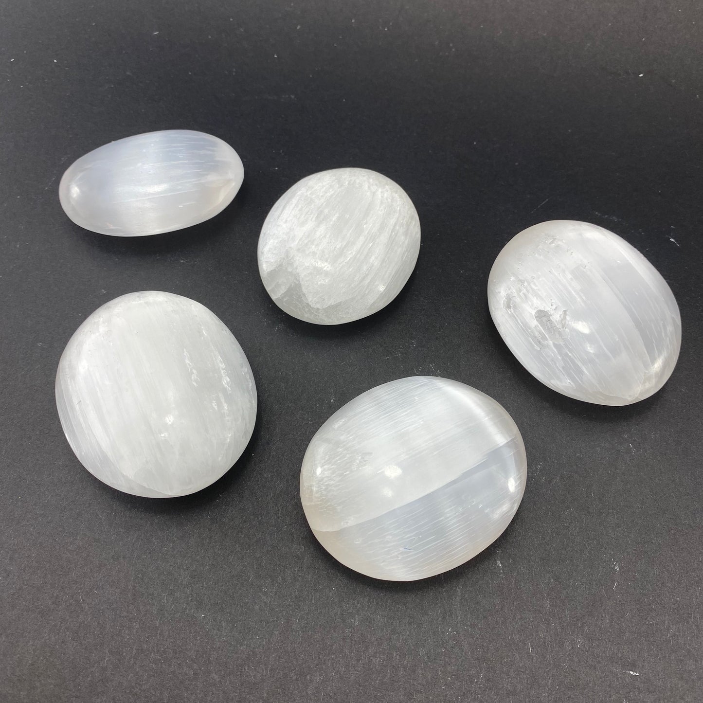 Selenite Palm Stone