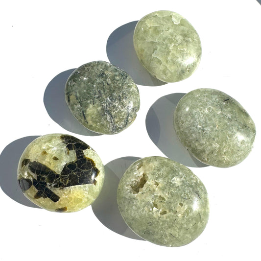 Prehnite Palm Stone