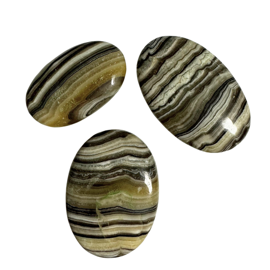 Zebra Calcite Palm Stone