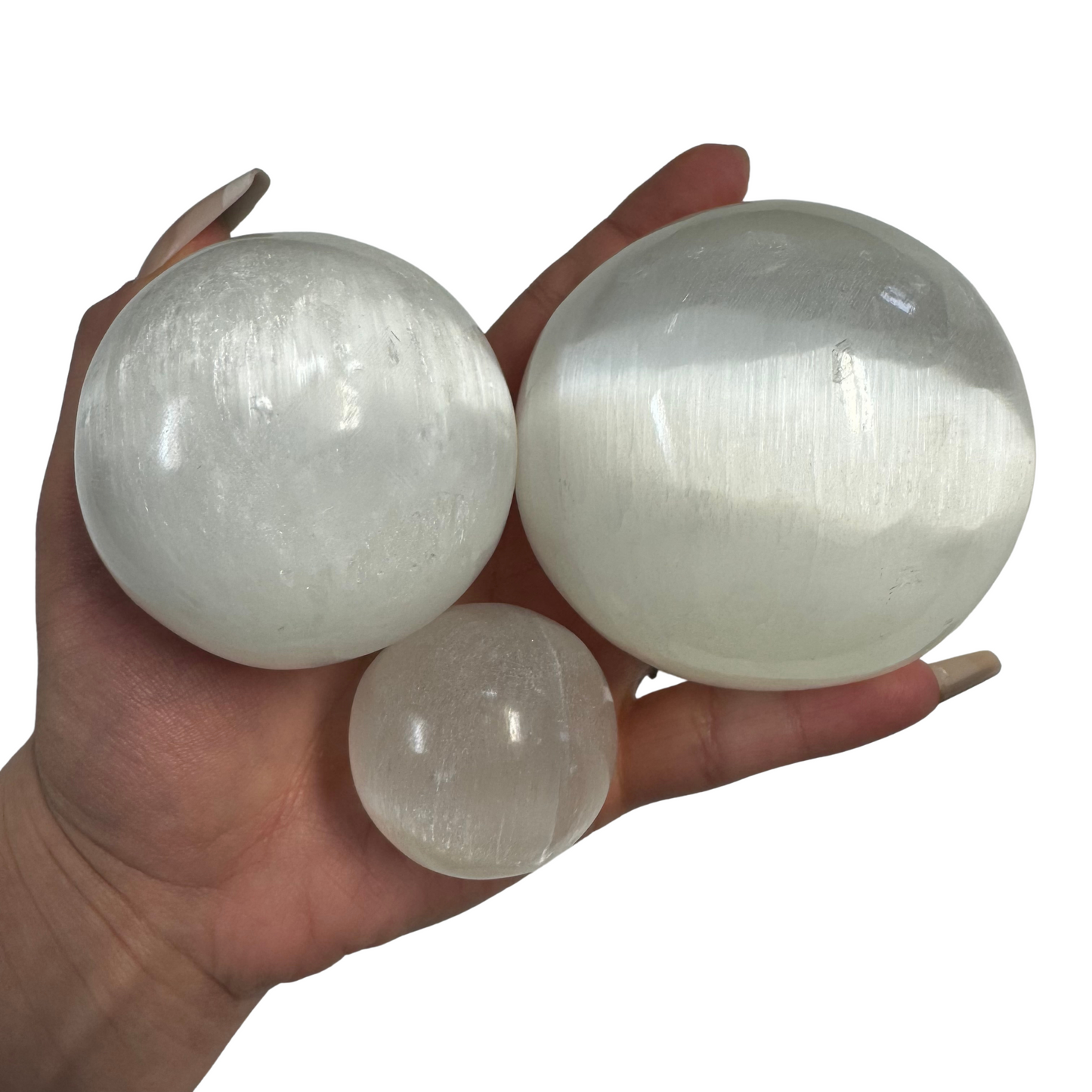 Polished Selenite Sphere, 4cm, 6cm, 8cm, 10cm