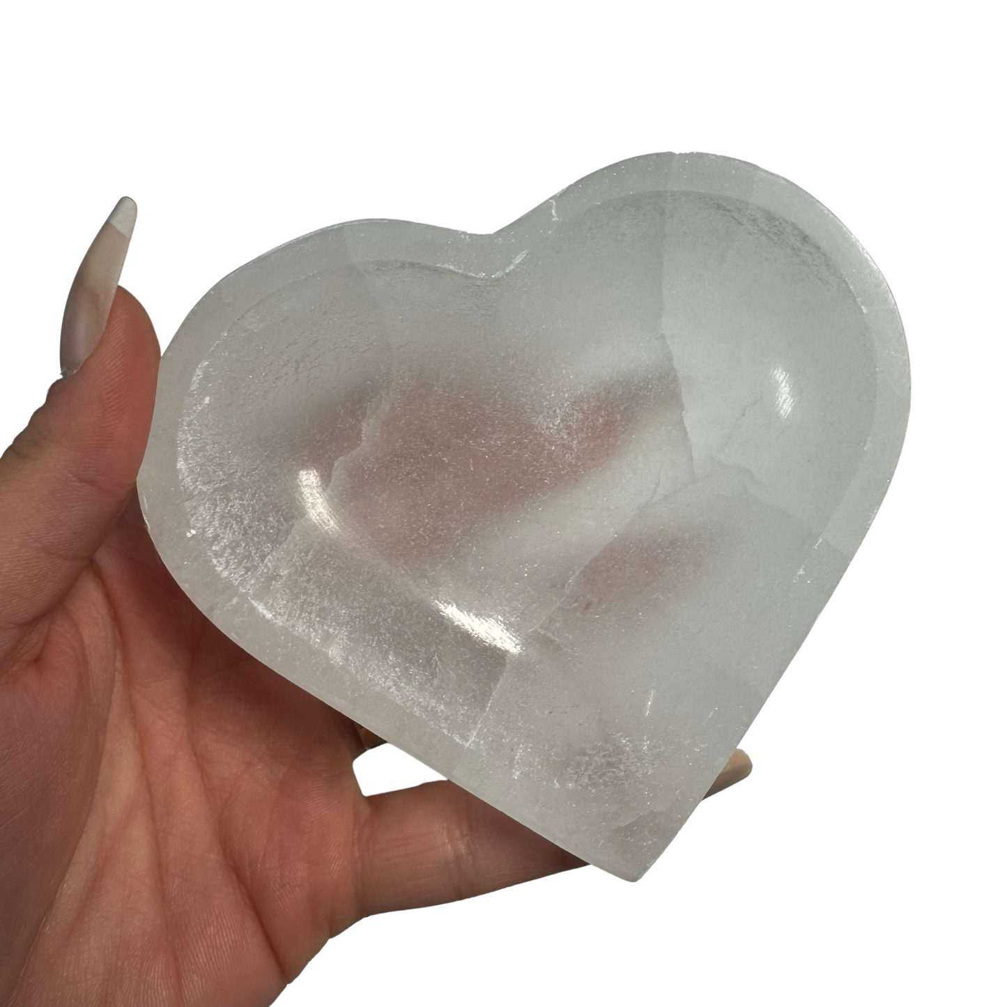 Selenite Bowl, Selenite Round Bowl, Selenite Moon Bowl, Selenite Heart Bowl