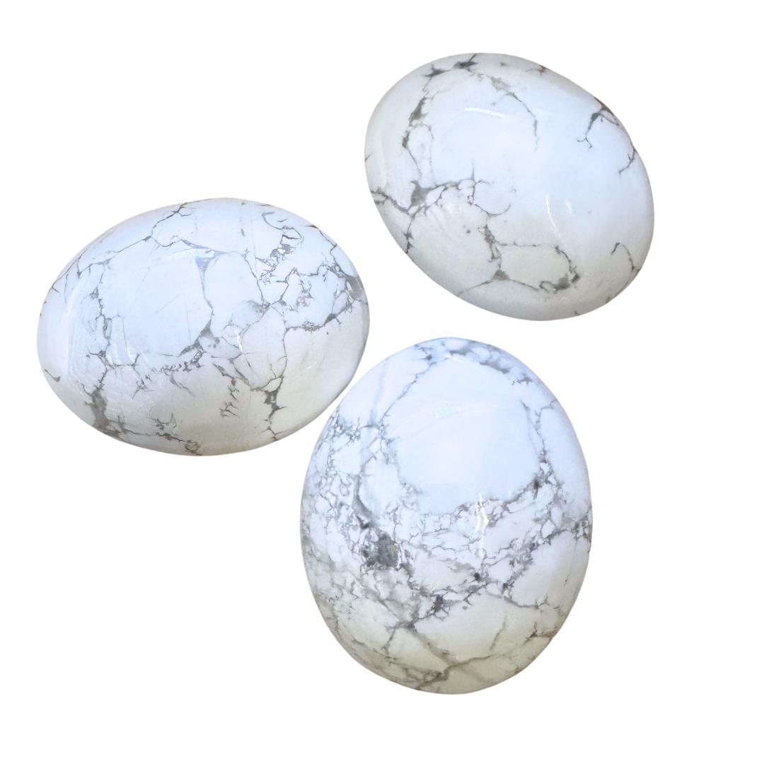 Howlite Palm Stone