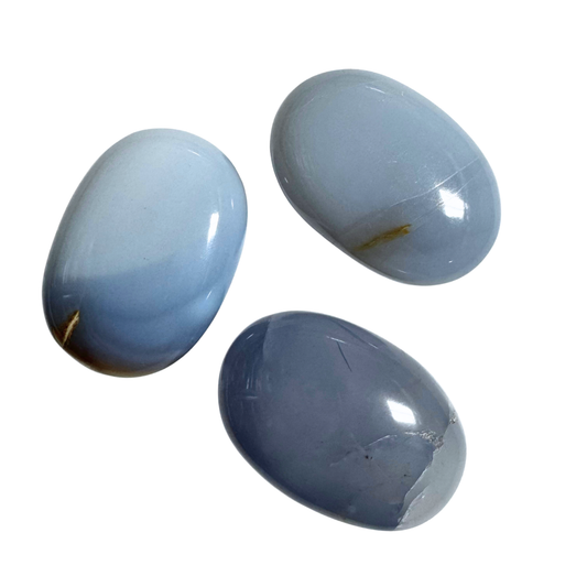 Blue Chalcedony Palm Stone