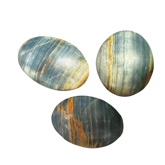 Blue Onyx Palm Stone