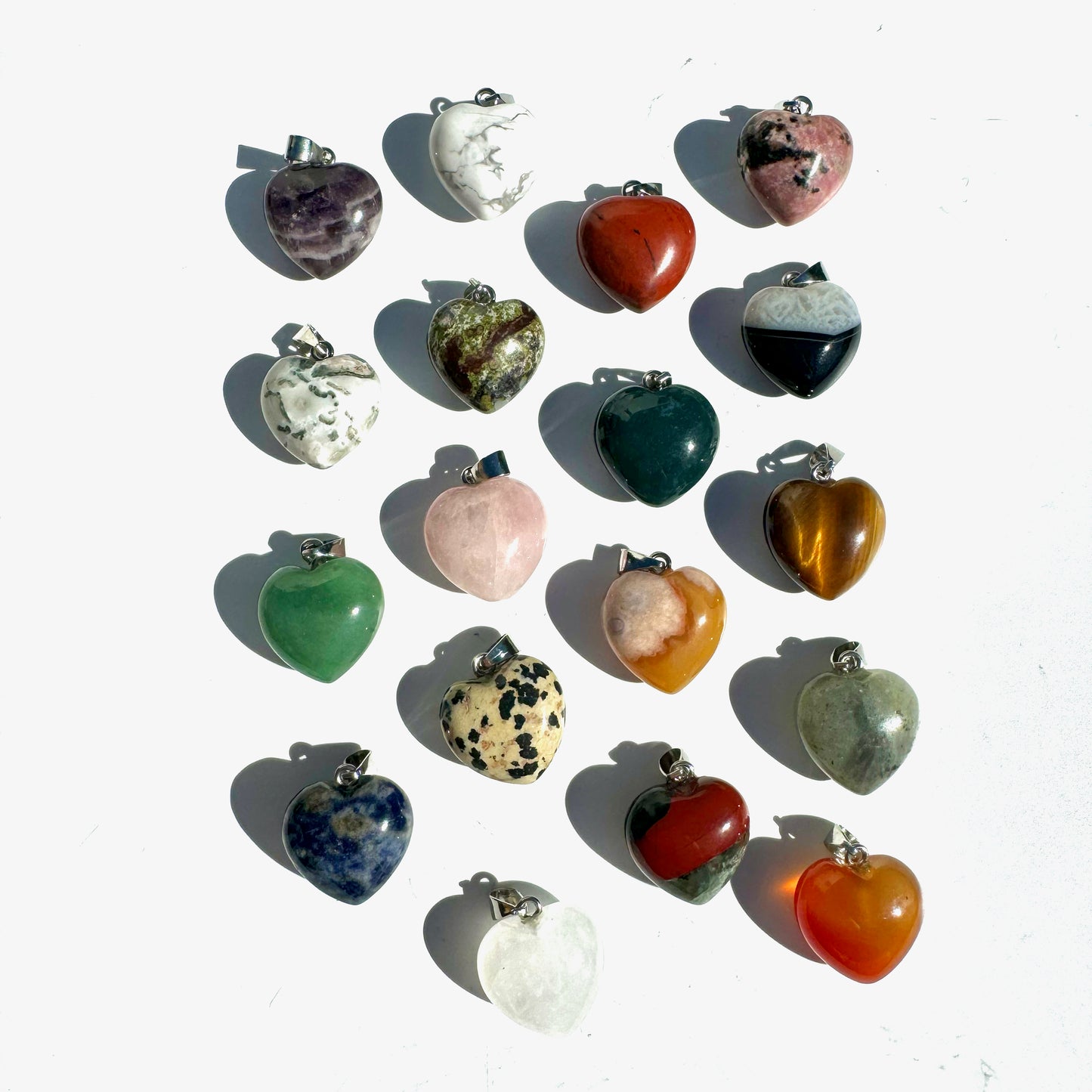 Gemstone Heart Pendant