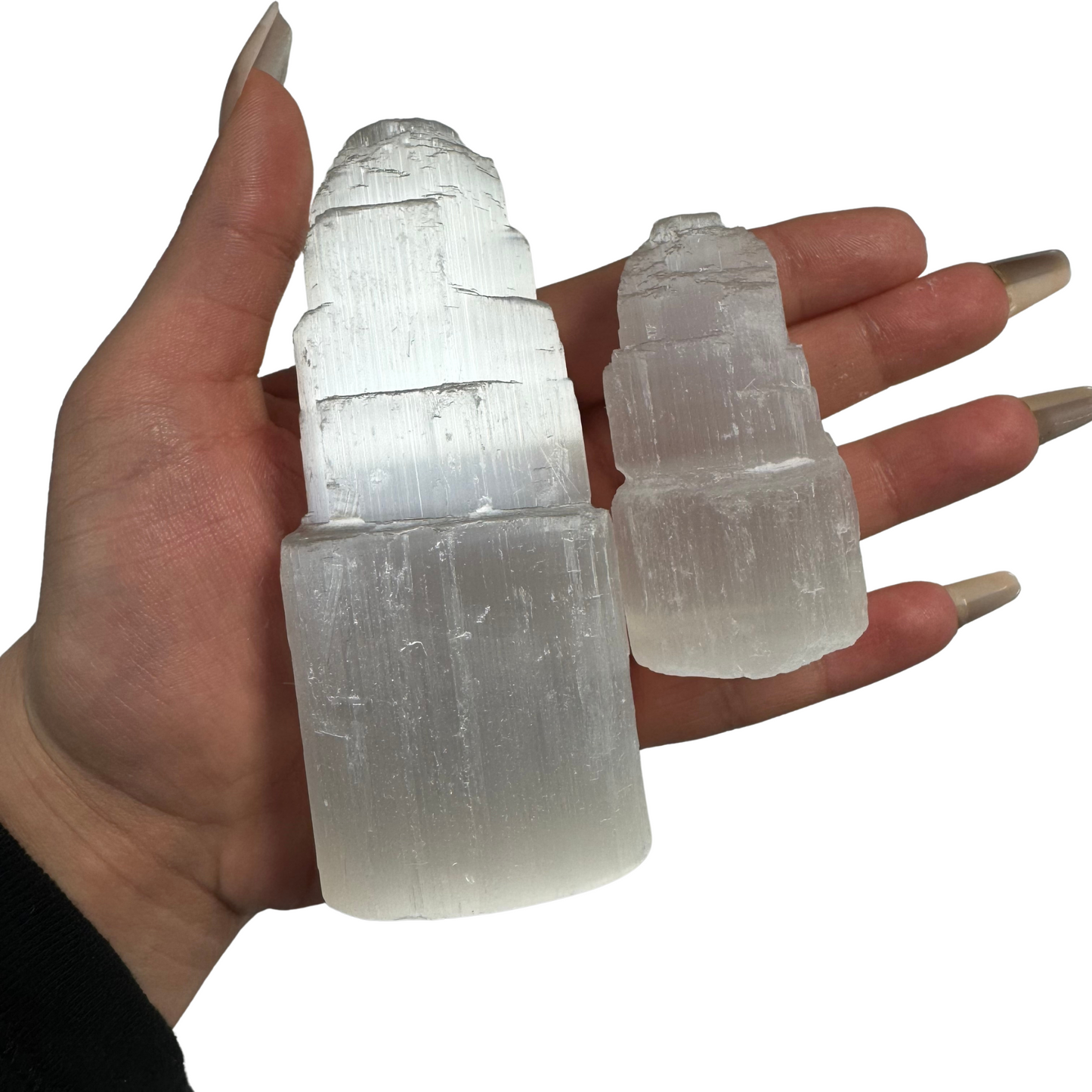 Selenite Tower, Rough Selenite Tower, 6cm, 10cm, 15cm, 20cm