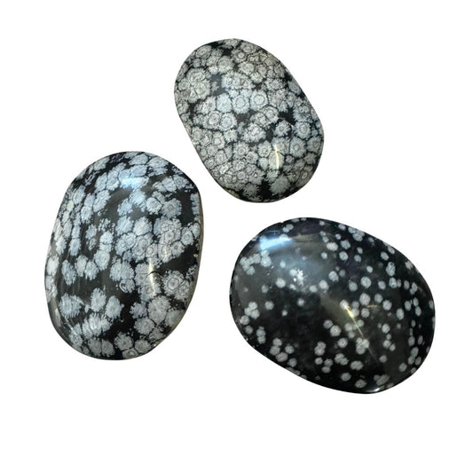 Snowflake Obsidian Palm Stone