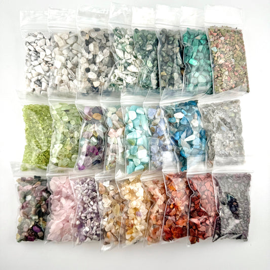 Sample Bags of Gemstone Chips