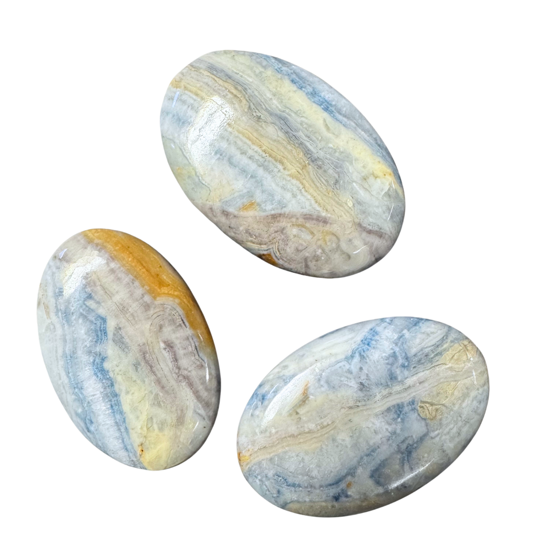 Blue Scheelite Palm Stone