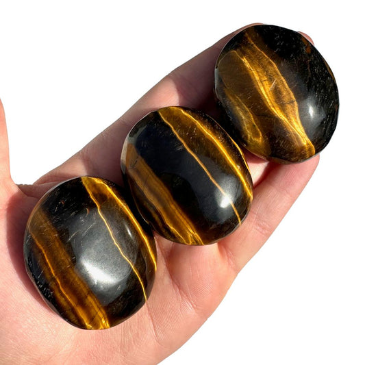 Tigers Eye Palm Stone