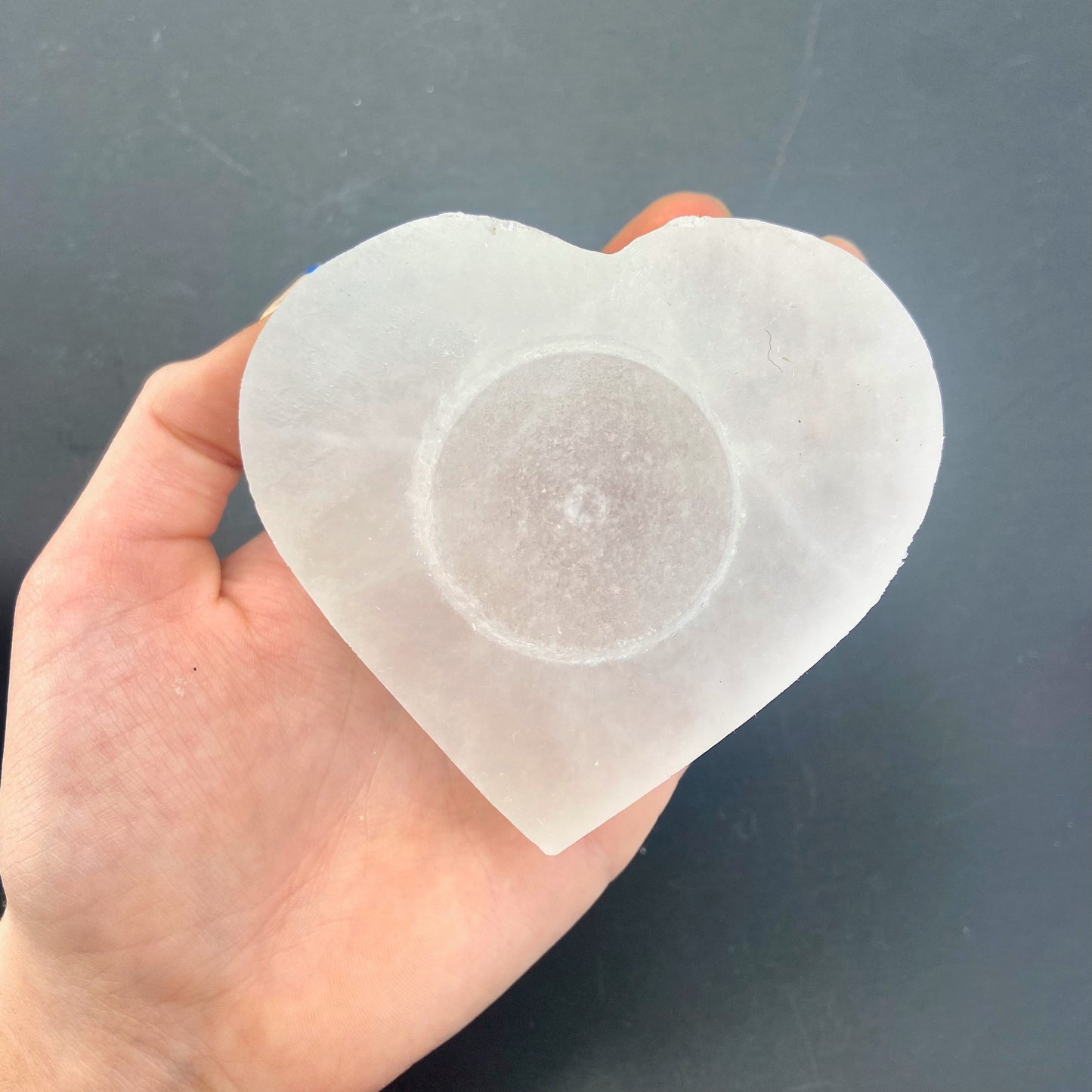 Selenite Heart Candle Holder, Satin Spar Candle Holder, Heart Tea Light Holder, Selenite Tea Light Holder