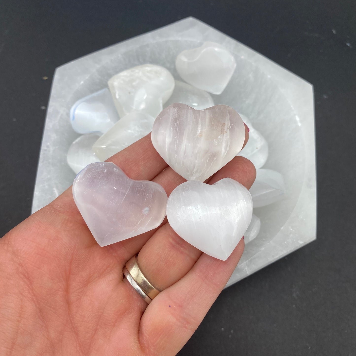 Mini Selenite Heart