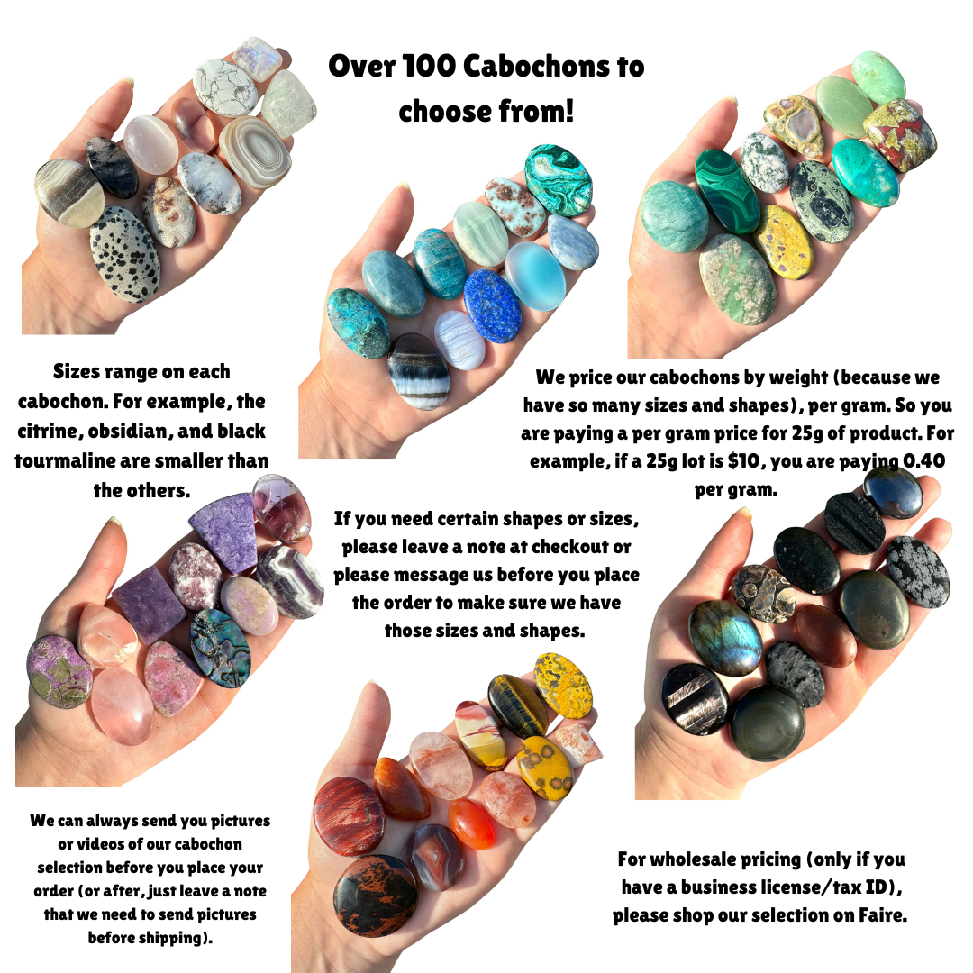 25g Gemstone Cabochons - Listing #2