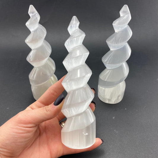 15cm Selenite Spiral