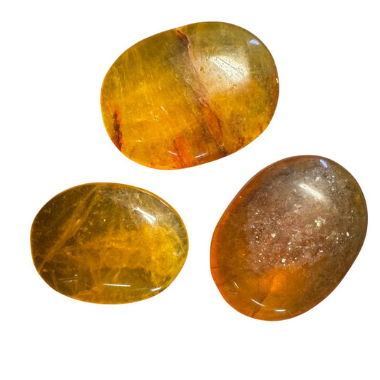 Yellow Fluorite Palm Stone