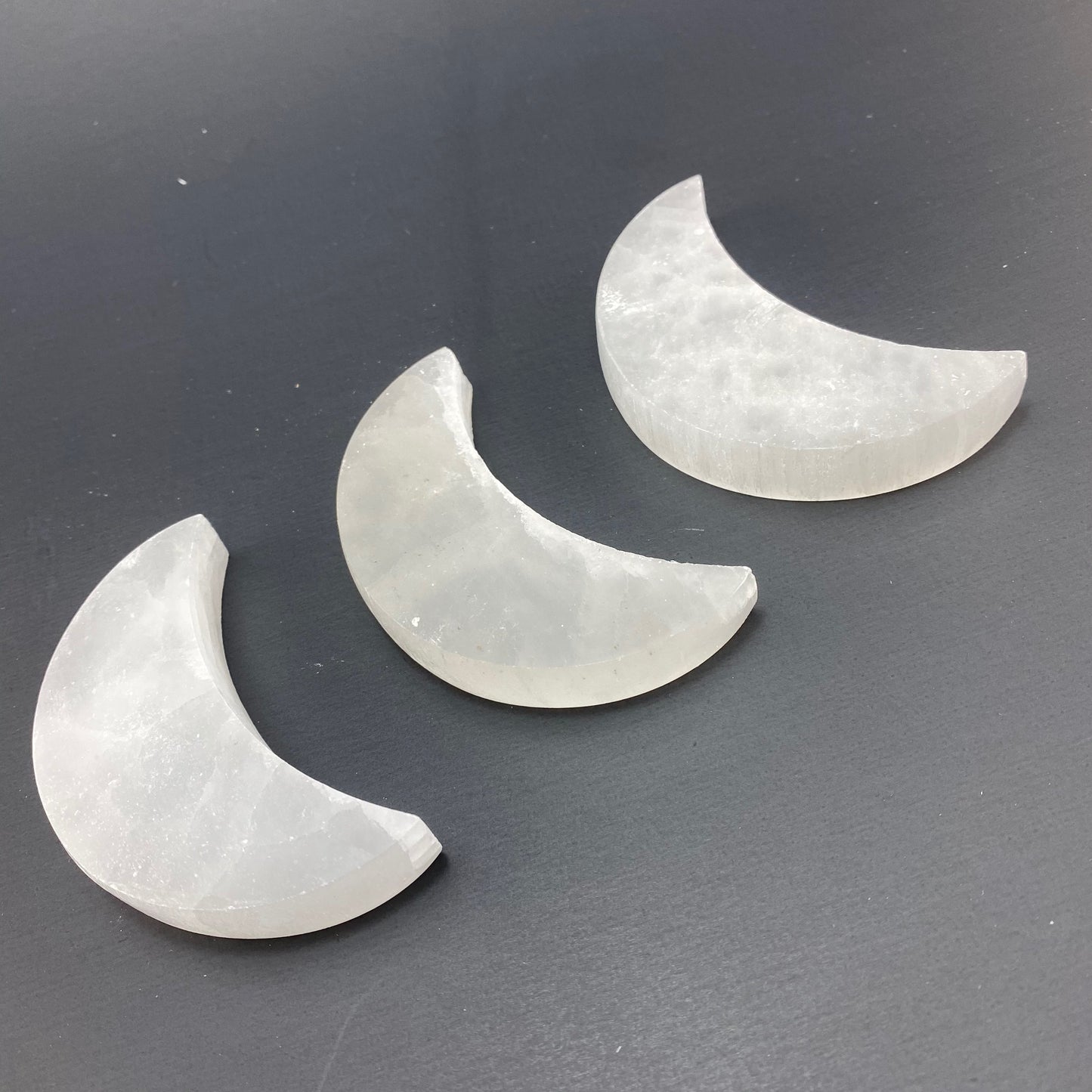 Small Selenite Flat Moon