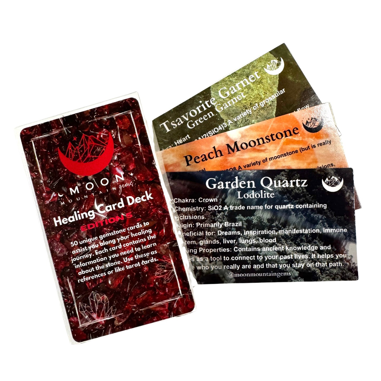 Crystal Card Deck, Edition1-6, Gemstone Identification Cards, Crystal Healing Cards, Crystal Tarot Deck