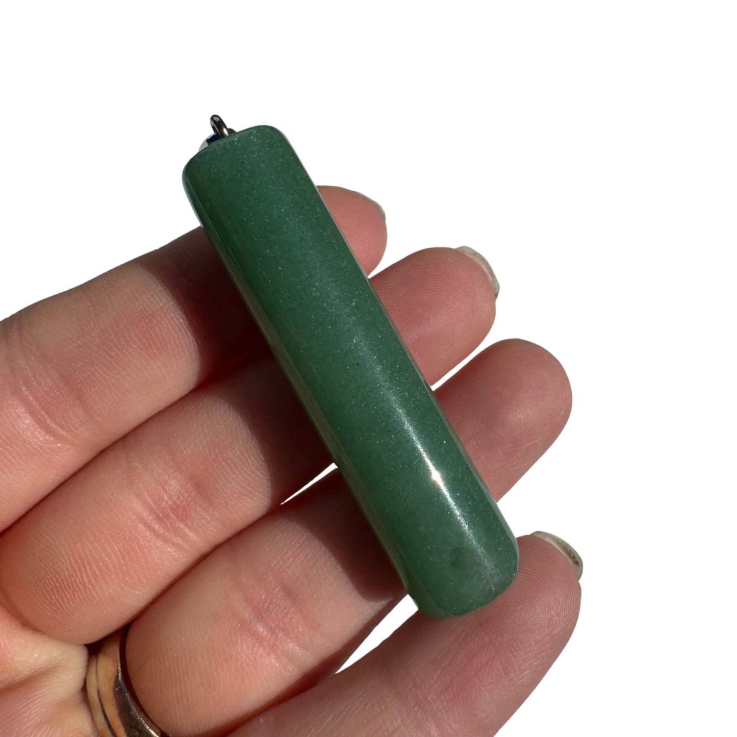 Gemstone Cylinder Pendant